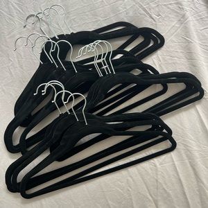 20 Black Velvet Non-Slip Container Store Hangers